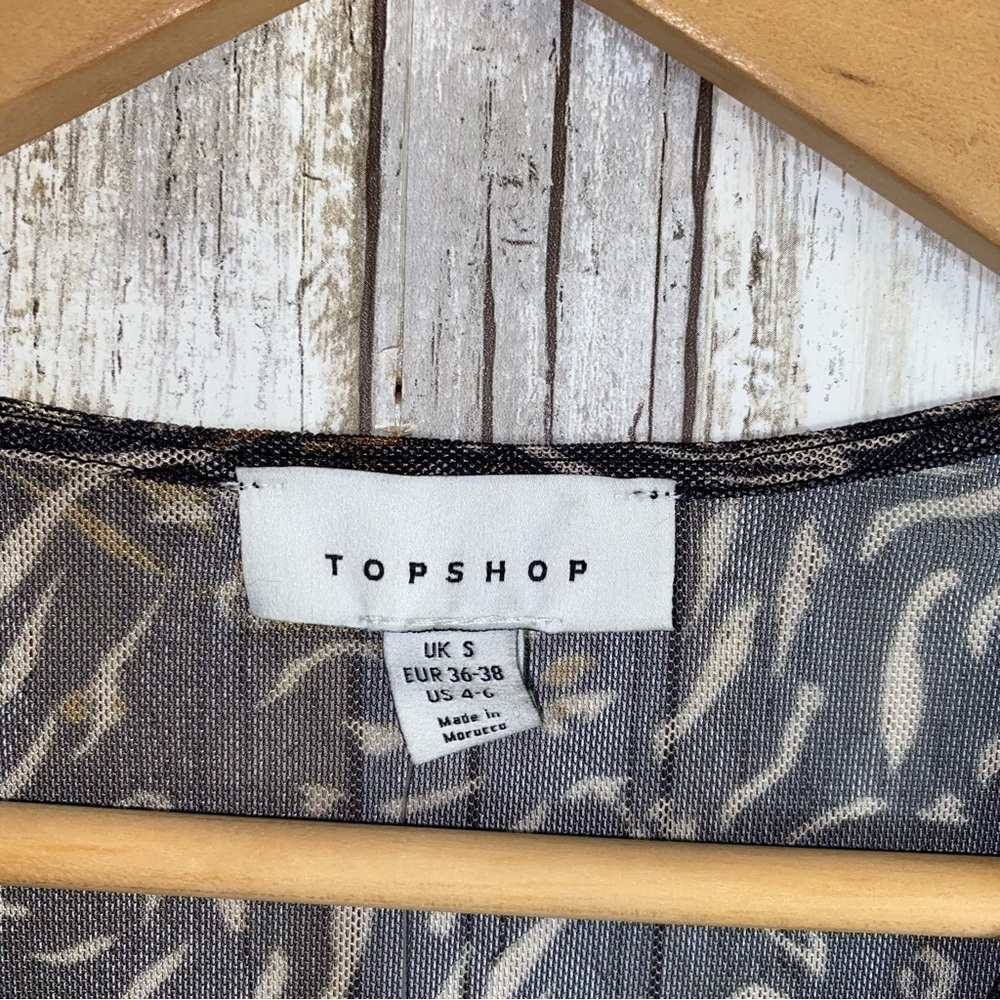 NWT Topshop Animal Print Mesh Bodysuit - Picture 6 of 6